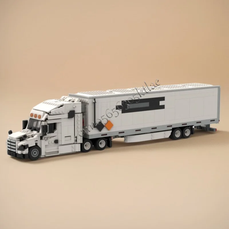 

MOC City Engineering Heavy Duty Semi-Trailer Trucks And Carriages Model Technology Building Blocks Creative Children Toys Gifts