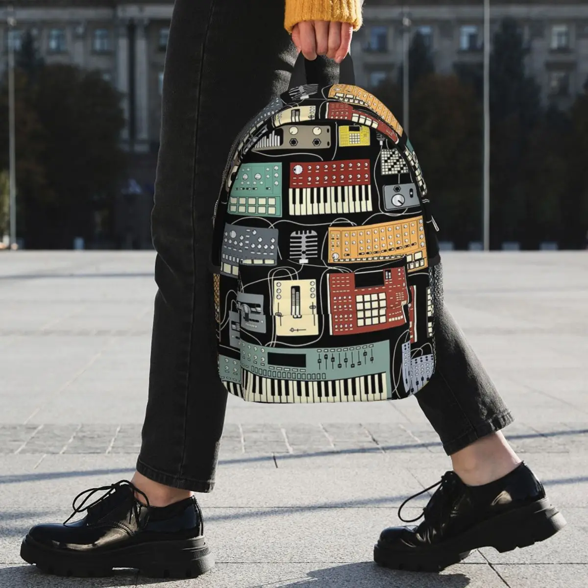 Electronic Musician Synthesizer And Drum Machine Dj Backpacks Teenager Bookbag Children School Bags Travel Rucksack Shoulder Bag