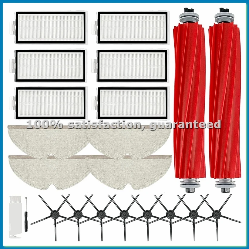 

Запасные части для пылесоса + Max Max+: основная щетка, HEPA-фильтр, боковая щетка, салфетка для влажной уборки - AD23