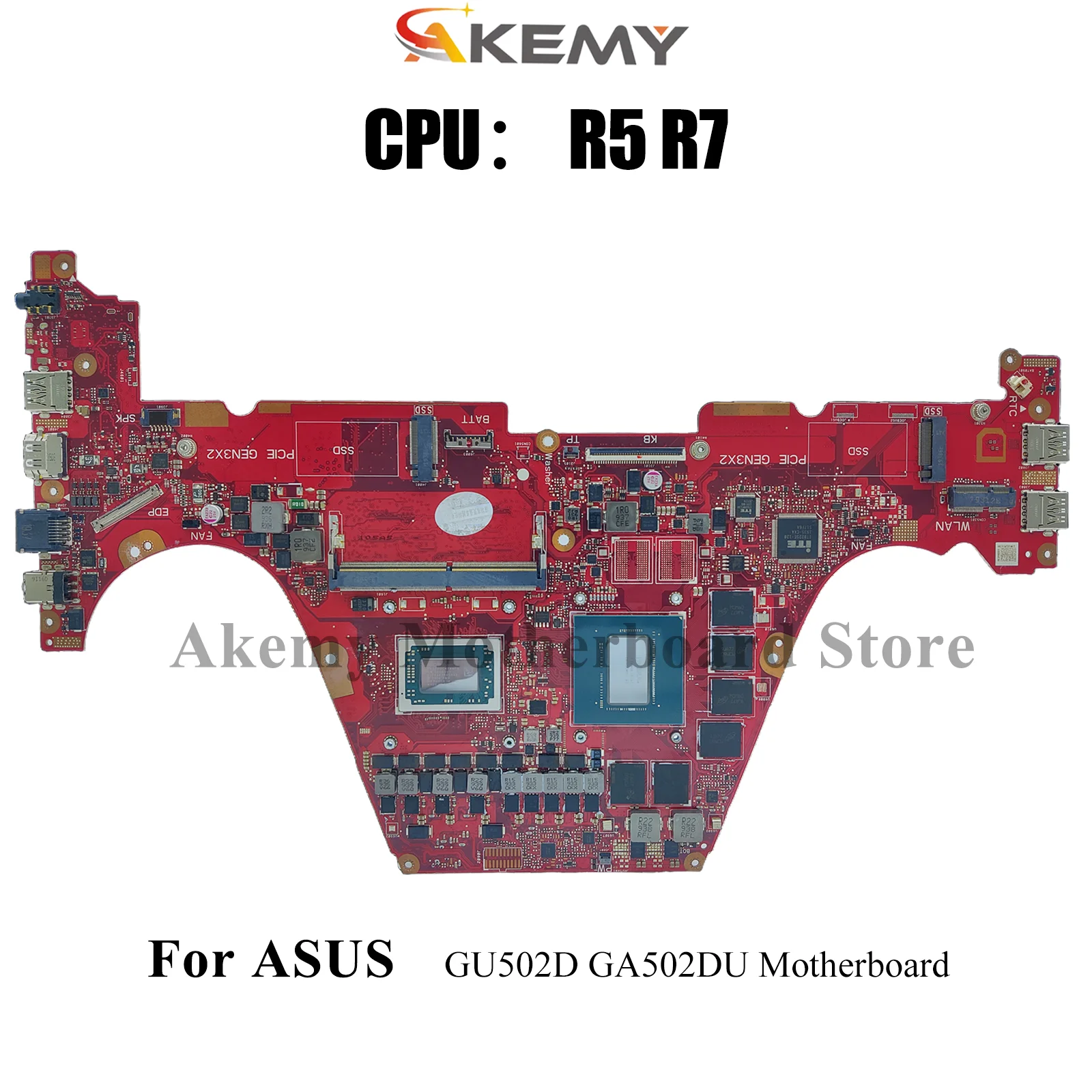 

GA502DU Материнская плата для ноутбука ASUS ROG Zephyrus G15 GA502DU GA502D GU502D Материнская плата для ноутбука с процессором R5 R7 100% tests OK stk