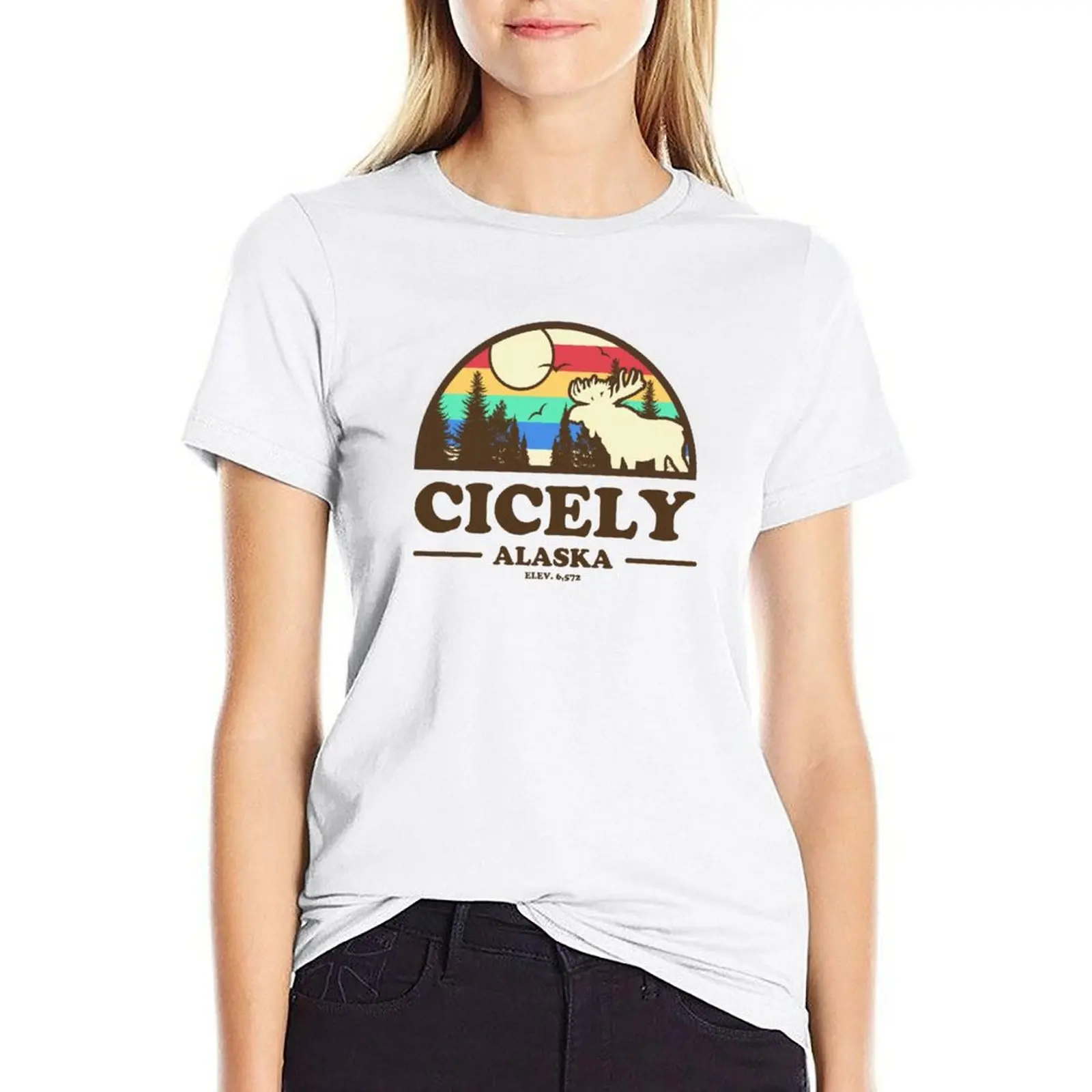 Cicely Alaska T-shirt cute clothes korean fashion summer tops Women's summer blouses 2024