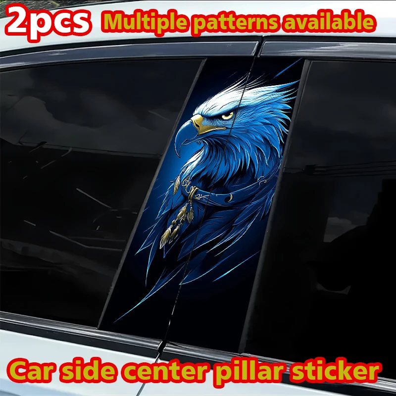 

2pcs car center pillar protection stickers Eagle Pattern scratch resistant film