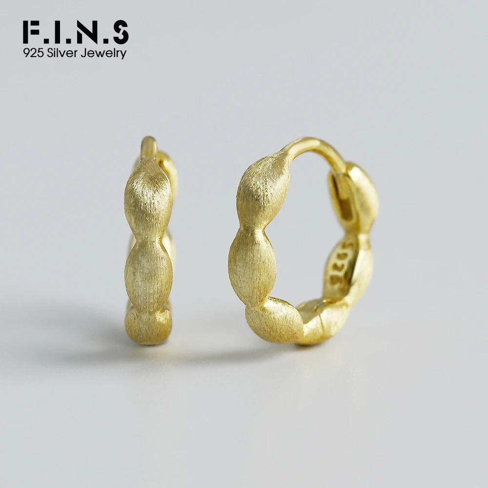 

F.I.N.S оригинальные серьги-кольца из стерлингового серебра S925, золотые серьги-кольца, матовые пряжки для пирсинга ушей, минималистичные гипоаллергенные ювелирные изделия