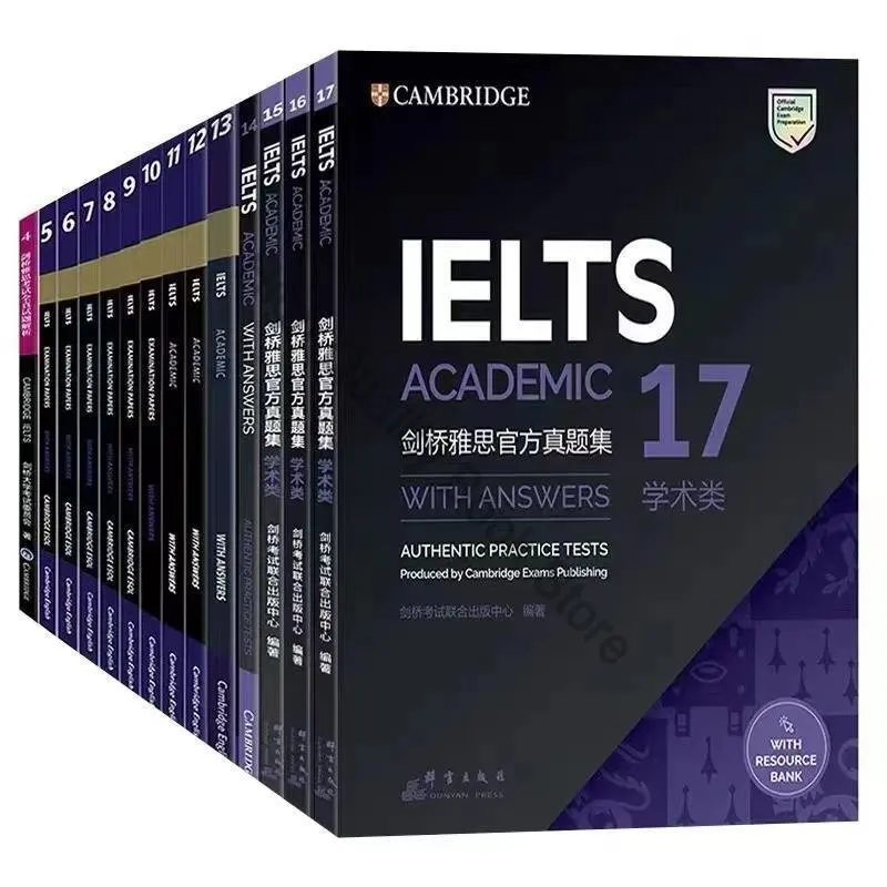 

14 Books Cambridge English IELTS IELTS 17 Academic IELTS Zhenti 4-17 Speaking Listening Reading Writing Study Book