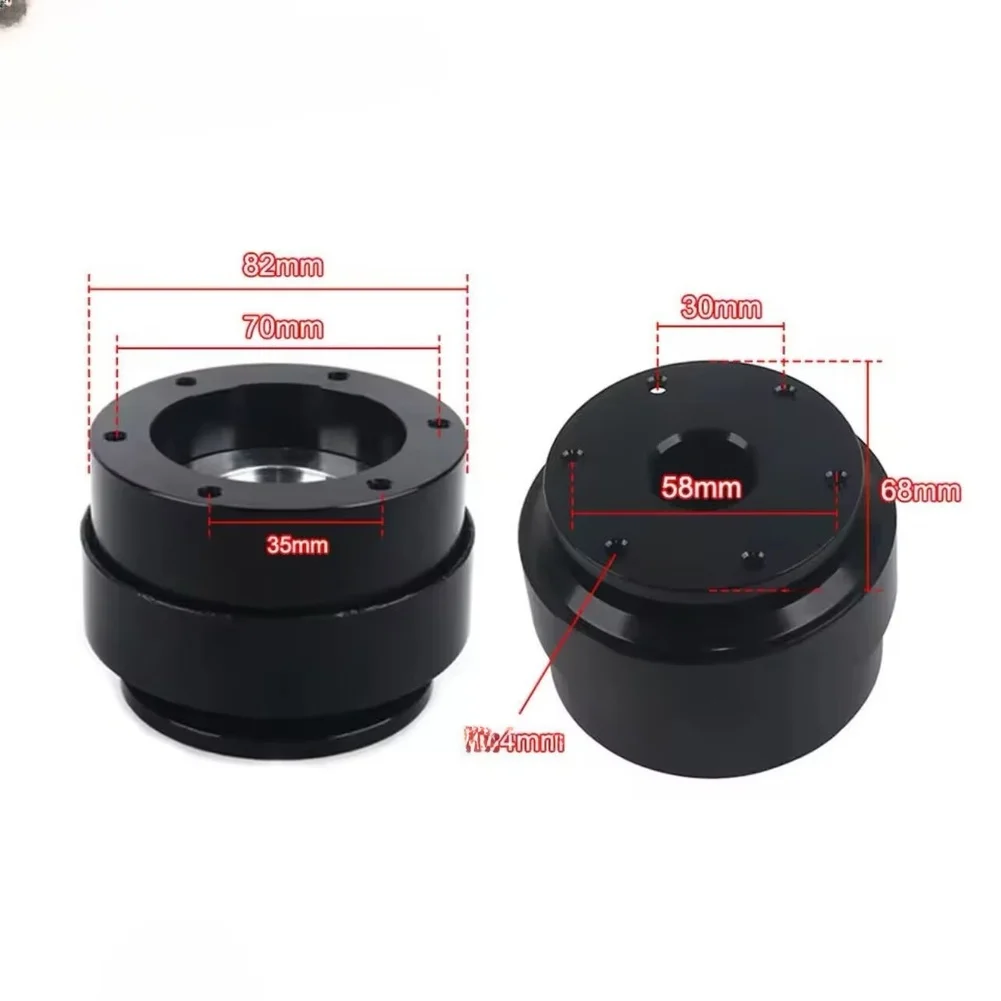 70mm Racing Simulator Adapter 70mm Hole Distance Aviation Aluminum Alloy Oxidation Treatment For MOZA Steering Wheel