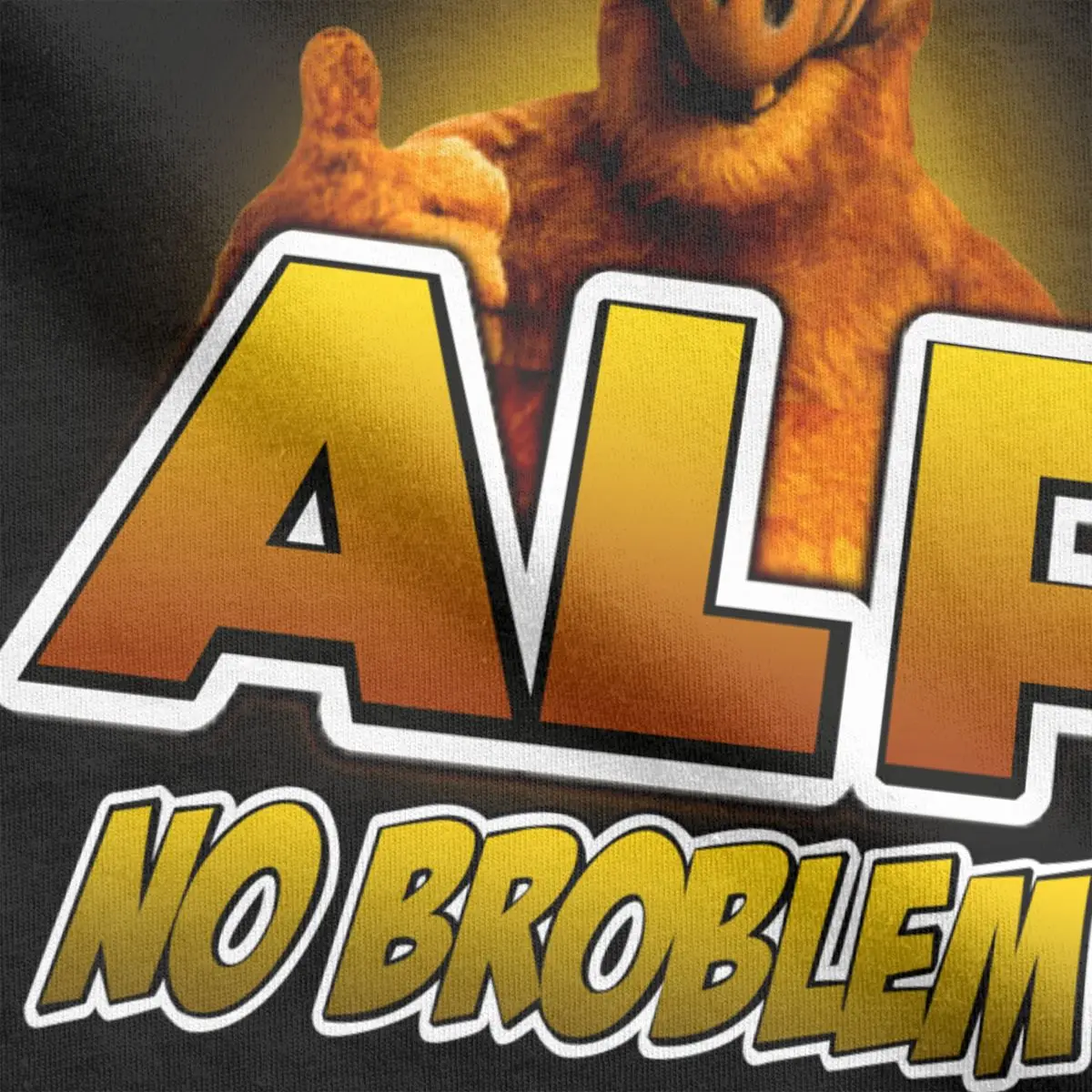 Alien ALF No Problem  Tv Sitcom alien life form Ah Fu at home T-Shirt Awesome 100% Cotton  Short Sleeve T Shirts Plus Size Tops - Image 4