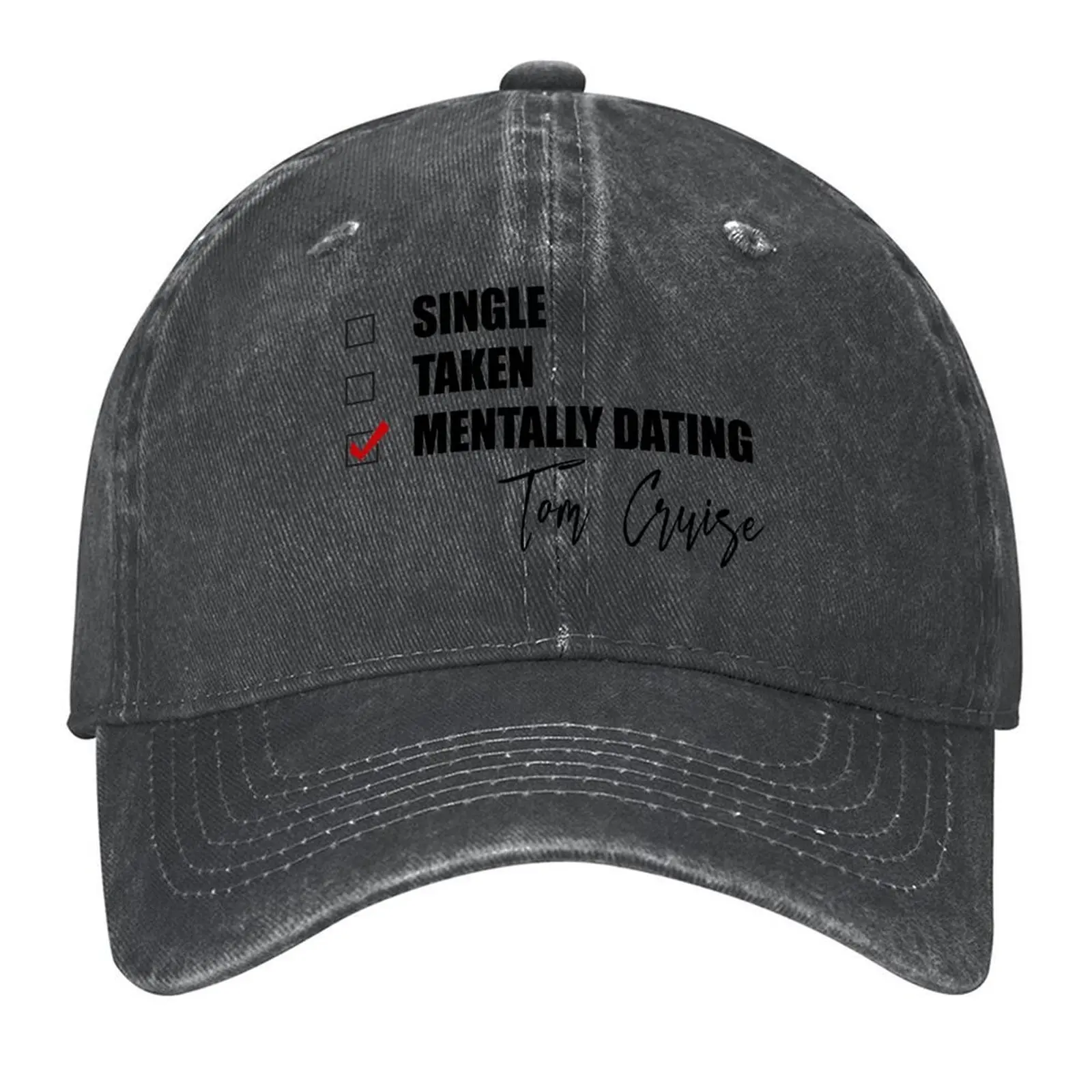 

Mentally Dating Tom Cruise Baseball Cap Horse Hat western Hat fishing hat golf genuine Mens Hats Women's