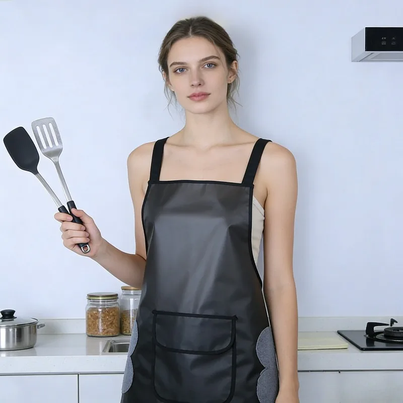 

Прозрачный фартук из ТПУ с карманами — кухонный фартук, рабочая одежда для парикмахерской, многоразовый фартук, модный