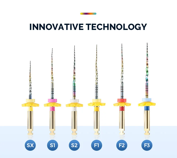 5 Boxen AZDENT Dental Endodontische Wurzelkanalfeilen Super Rainbow Files 25mm Thermisch Aktivierte NITI Flexible Zahnärztliche Feilen – Detail 2