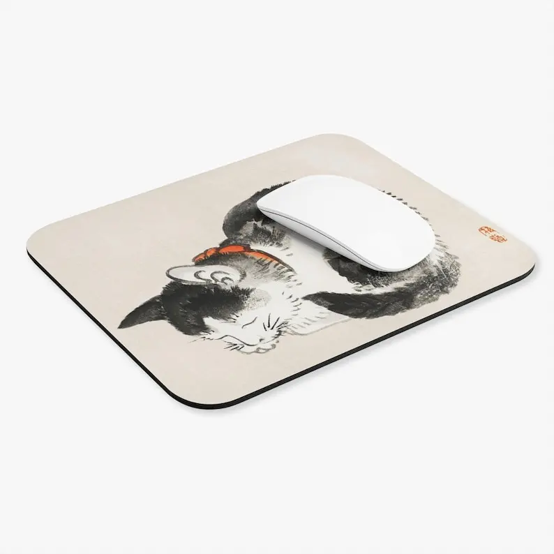 Sleeping Cat Mouse Pad Kitten Keyboard Pad Office Accessories Desk Decorations Gadgets Desktops Room Mats Cushions Mouse Mat