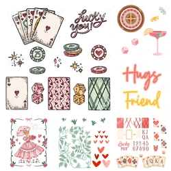 Lucky Friend Love Metal Cutting Dies Stencils for DIY Scrapbook Valentine Stamps Paper Card Embossing New Alphabet Honey Die Cut
