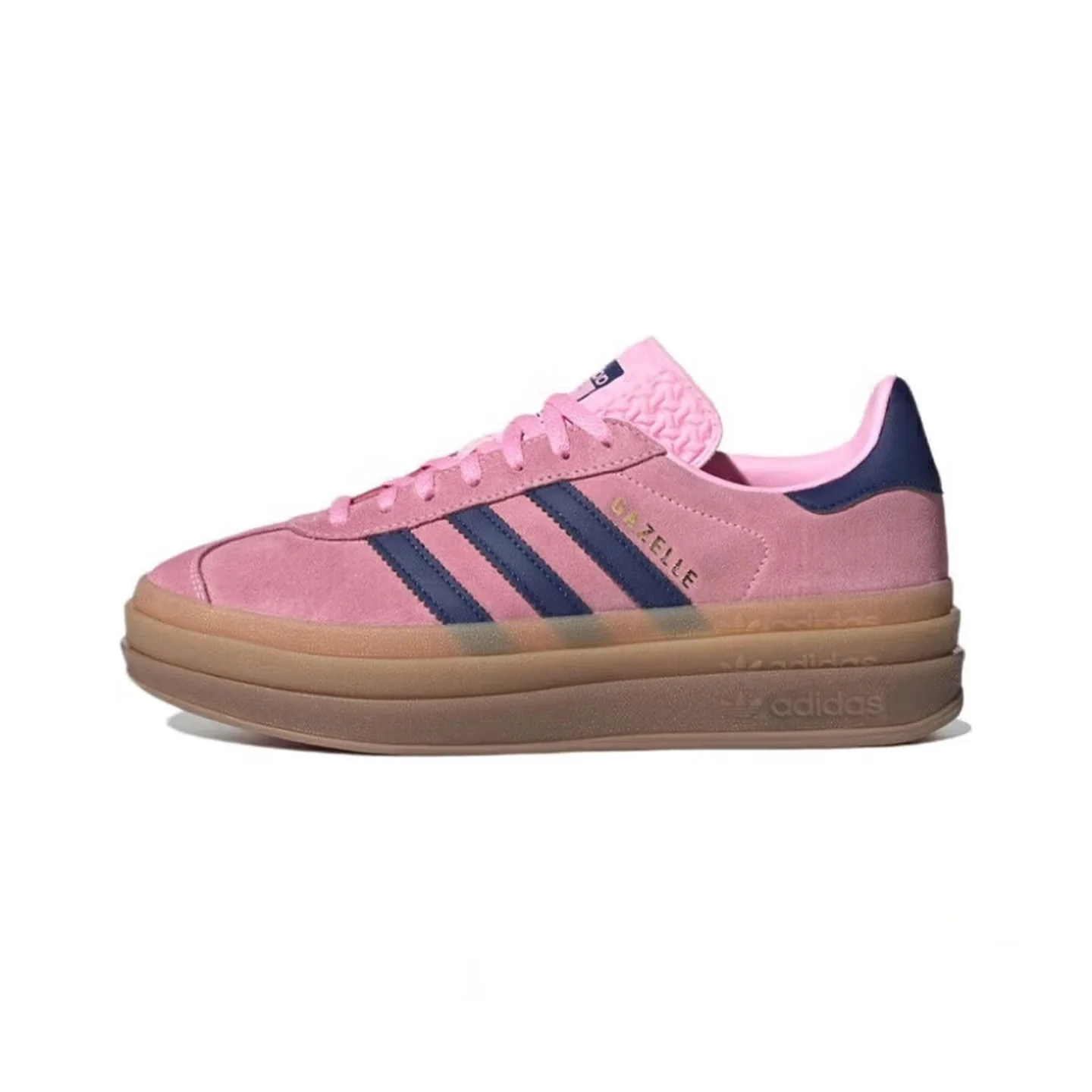 Adidas Originals GAZELLE BOLD Zapatillas bajas de piel atrevida con brillo rosa para mujer rosa H06122