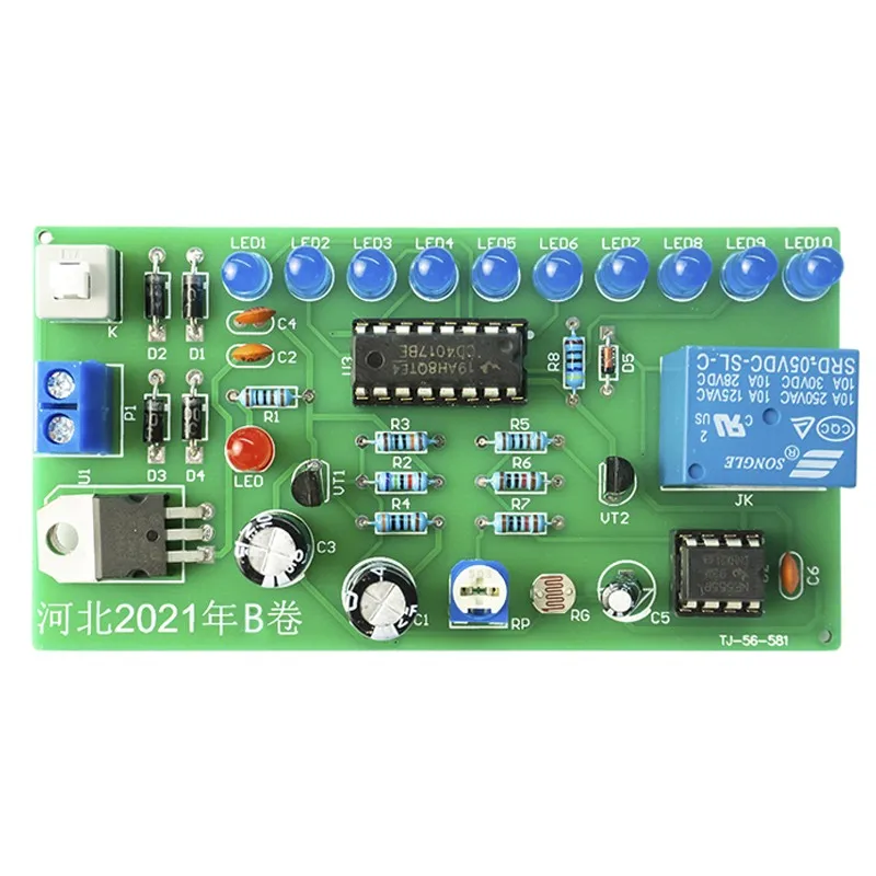 Light Controlled Water Lamp Circuit DIY Electronic Kit for Adults Soldering Boards Electronic Components