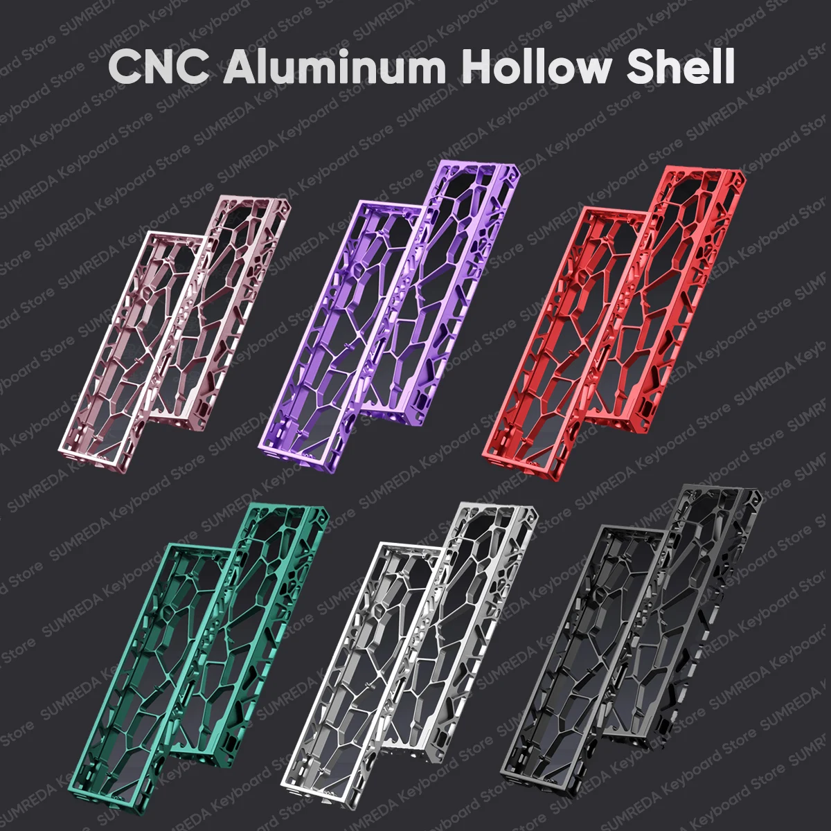 Holy60 Wooting 60HE GH60 Custom Hollow Aluminum Keyboard Case 60% Layouts Shell for Mad60he Aula Win60 GT60 Keyboard