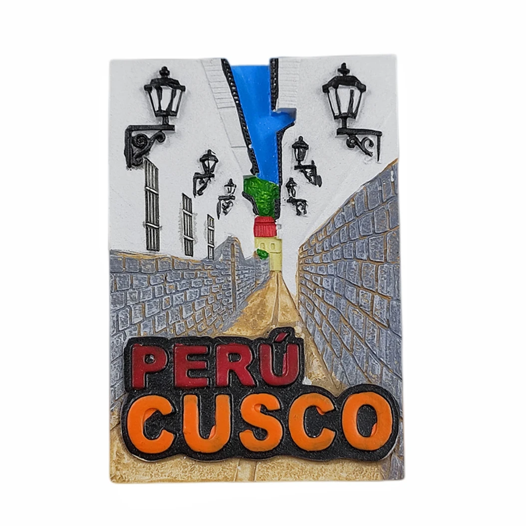 Cusco Peru 3D Fridge Magnet Souvenir Gift,Resin Handmade Peru Refrigerator Magnet Home & Kitchen Decoration Collection