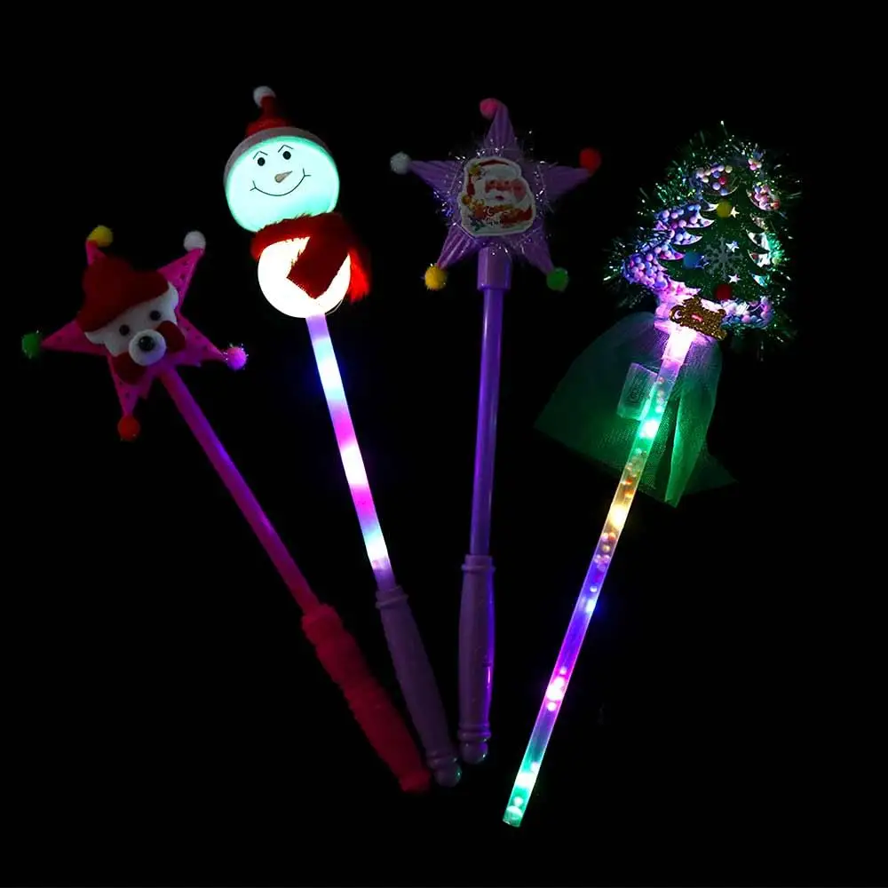 Christmas Tree Christmas Tree Glow Stick Snowman Luminous Prop Christmas Flash Bar Multicolor Glow Stick Snowman Glow Stick