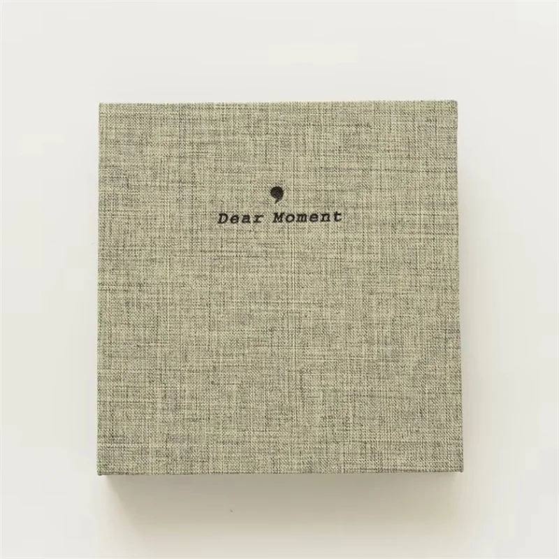 3-5 inch Photos Storage Book Cotton Linen Cover Photo Album Simple Style Solid Color Photo Album Travel Souvenir Photo Album