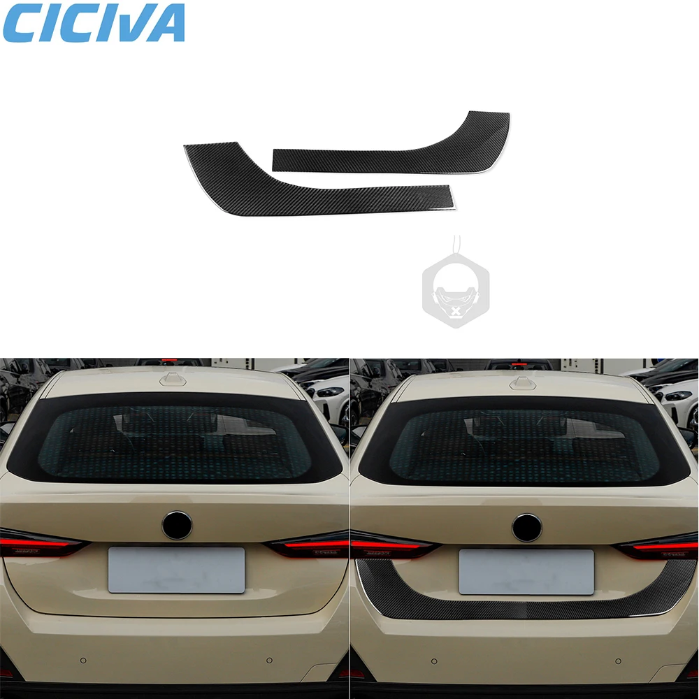 

For BMW 4 series M4 2021 2022-2024 Car Interior Real Black Carbon Fiber Rear trunk decoration Sticker Car Decorate Accessories