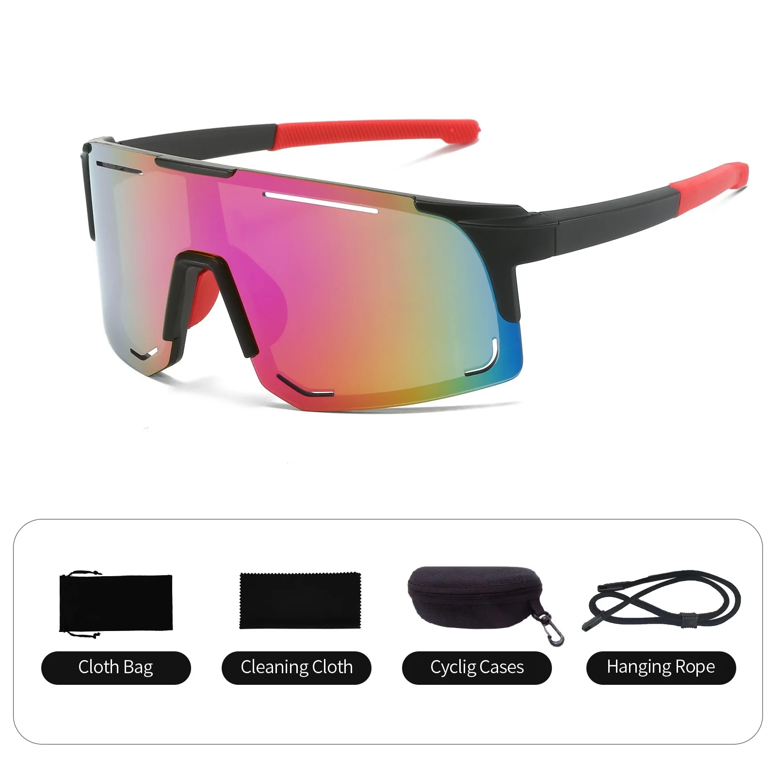 

Sports Cycling Fashion Sunglasses Anti-UV400 Outdoor Colourful Lens Polarized Windproof Eyewear Riding Fishing Running Golf