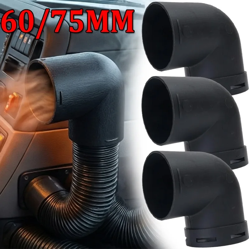 

60MM/75MM Air Vent Outlet L Elbow Connector Bend Piece Duct Pipe Ducting Hose Connect for Diesel Heater Car Truck VAN Camper