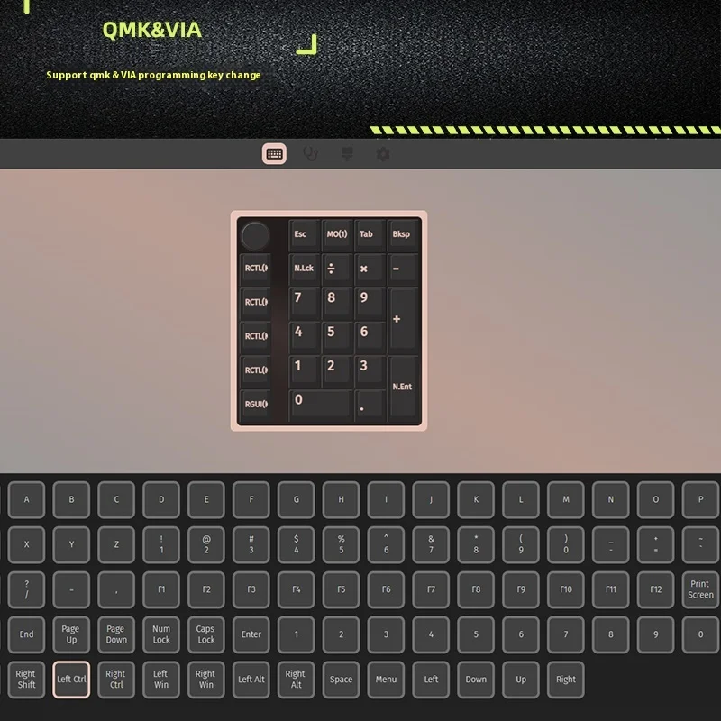 ZUOYA GMK26 Number Keypad Support QMK VIA Dynamic RGB BT 2.4G Wireless Control Knob Customized Hot Swappable Mini Keyboard