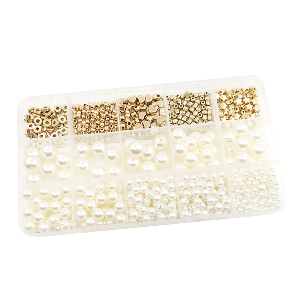 

720 шт. набор жемчуга металлические бусины для изготовления ювелирных изделий разделитель имитация легкий DIY ожерелье браслет комплект принадлежности для рукоделия Шарм