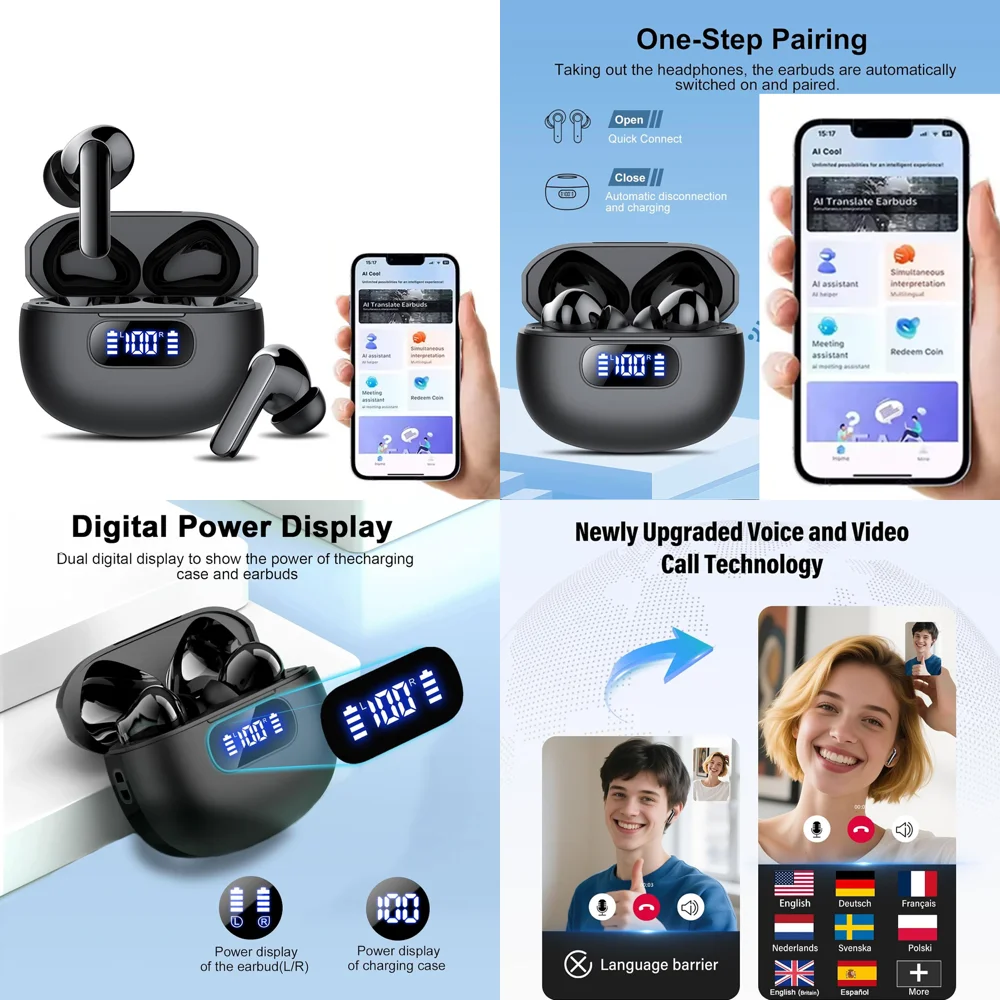 Earbuds Charging Case - Hot-selling AI Translation Headphones Clear Calls