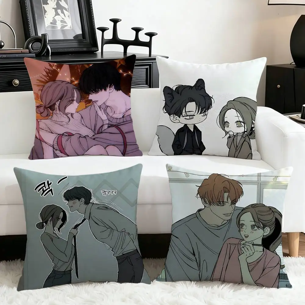Manhwa T-Tears on a Withered Flower   Various Sizes Square Pillow Case For Car Home Bedchamber Decor