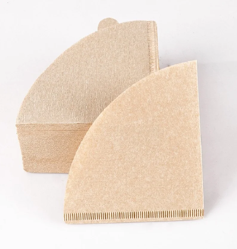 Übergießkaffeefilter, konische Form, 100 Stück, passend für 1–2/2–4 Tassen Brewers, natürliches Papier für amerikanische Filterkaffeemaschinen