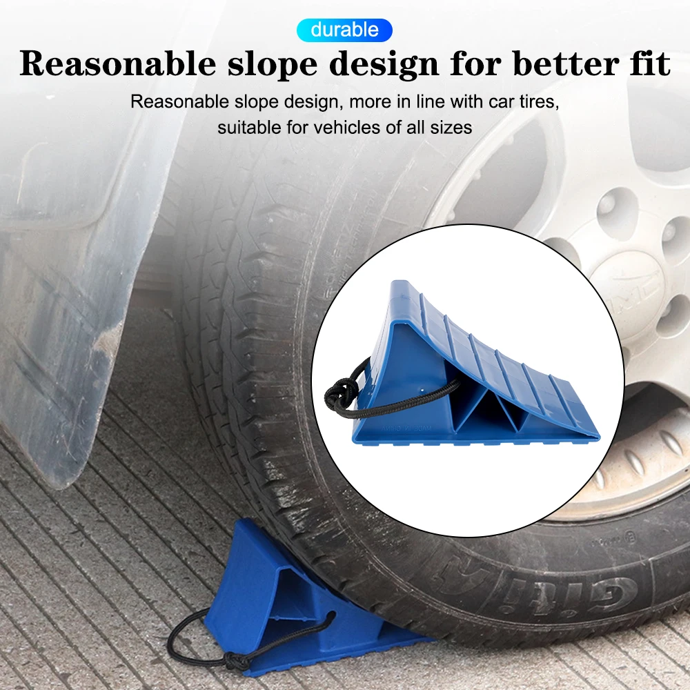 For RVs Trailers Trucks Prevents Rolling Away Wheel Stoppers Tire Stopper Portabe Chock Blocks for Cars Anti-Slip Wheel Chocks