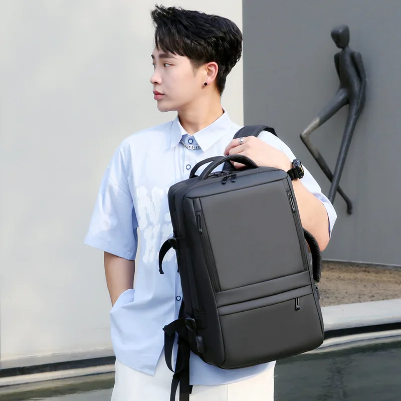 New Expansion Backpack with Large Capacity and Multifunctional Expansion Laptop Backpack Business and Leisure Commuting Backpack