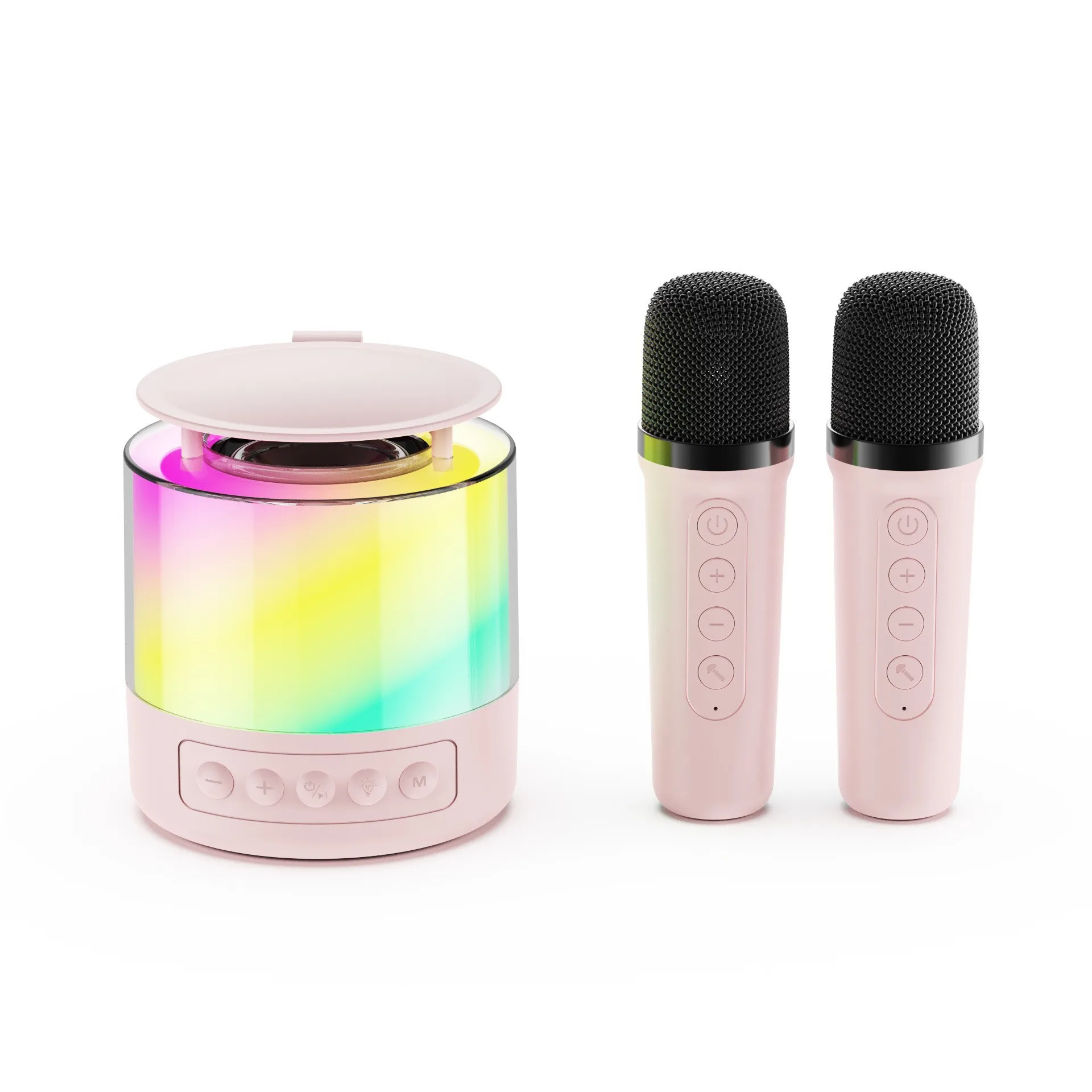 ZL090 Bluetooth Speaker With A Built-in Microphone, Mini Bluetooth Speaker With LED Ambient Light For Home Use, Karaoke Treasure
