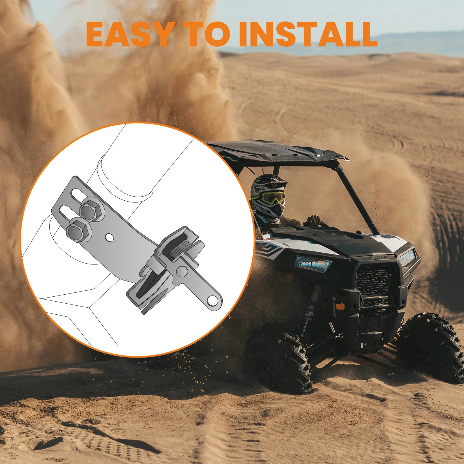 Front Door Slam Latches Kit w/ Hardware for Polaris UTV RZR4 900 XP RZR 800 570