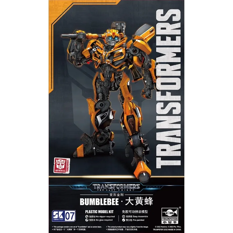 Trumpeter Transformers Animazione Film Fumetti Giocattoli periferici Bumblebee Block Assembly Azione Modello mobile Collezione di figure