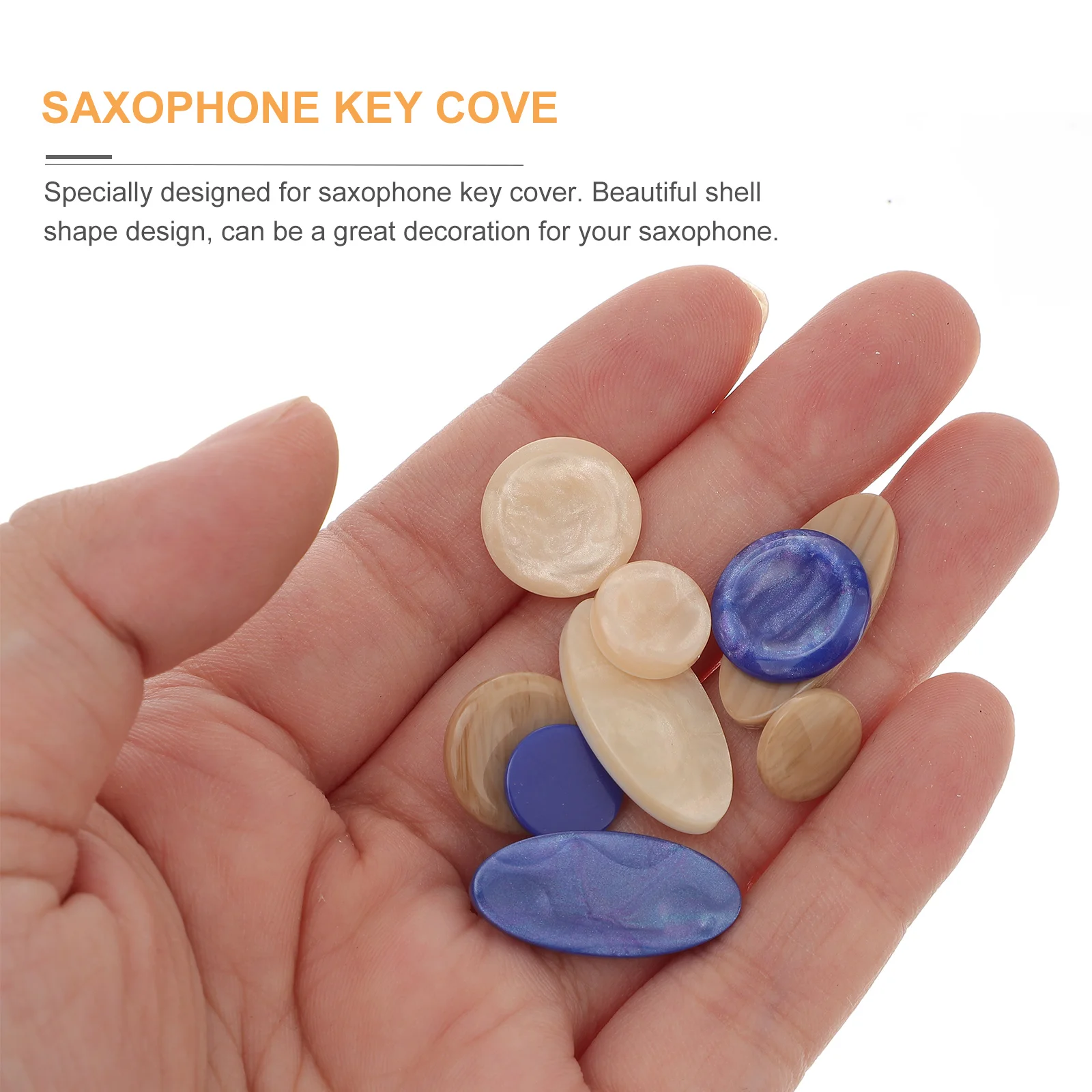 

27pcs Saxophone Key Shell Buttons Snap Covers Plastic Decorative Inlays Music Instrument Accessories for Saxophone Key