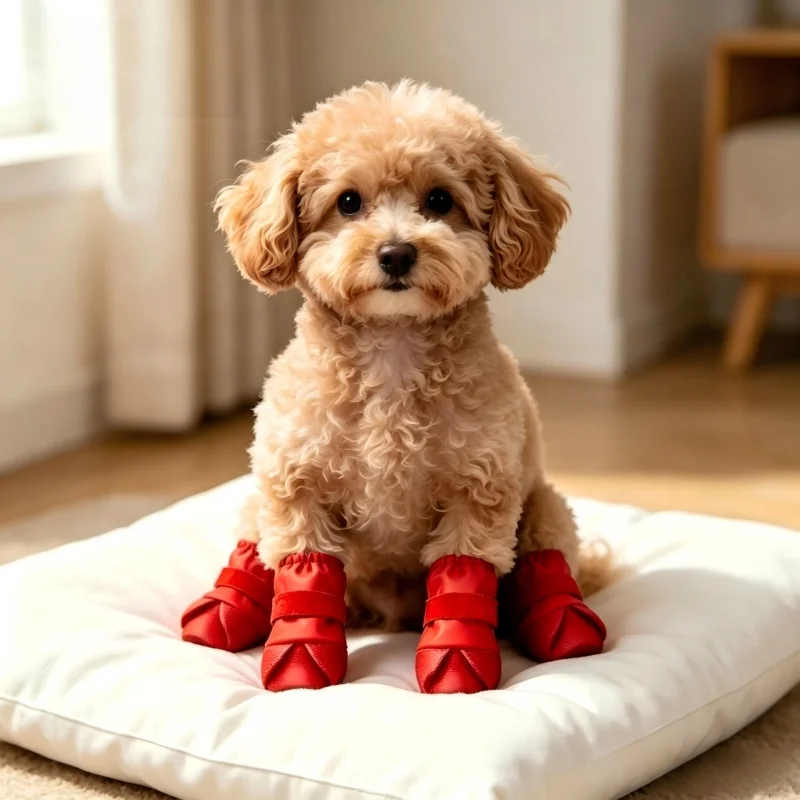 Pet Gift 4PCS/SET Adjustable Waterproof cat Dog Boots High-top Breathable Anti-Slip Dog Shoes Wear-Resistant Easy To Wear