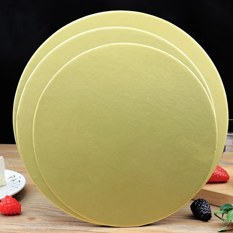 

10pcs Diameter 12/16/18/21/23/24/25/27/28/30/33cm Round Cake Board Set Cakeboard Base Disposable Paper Cupcake Dessert Tray Tool