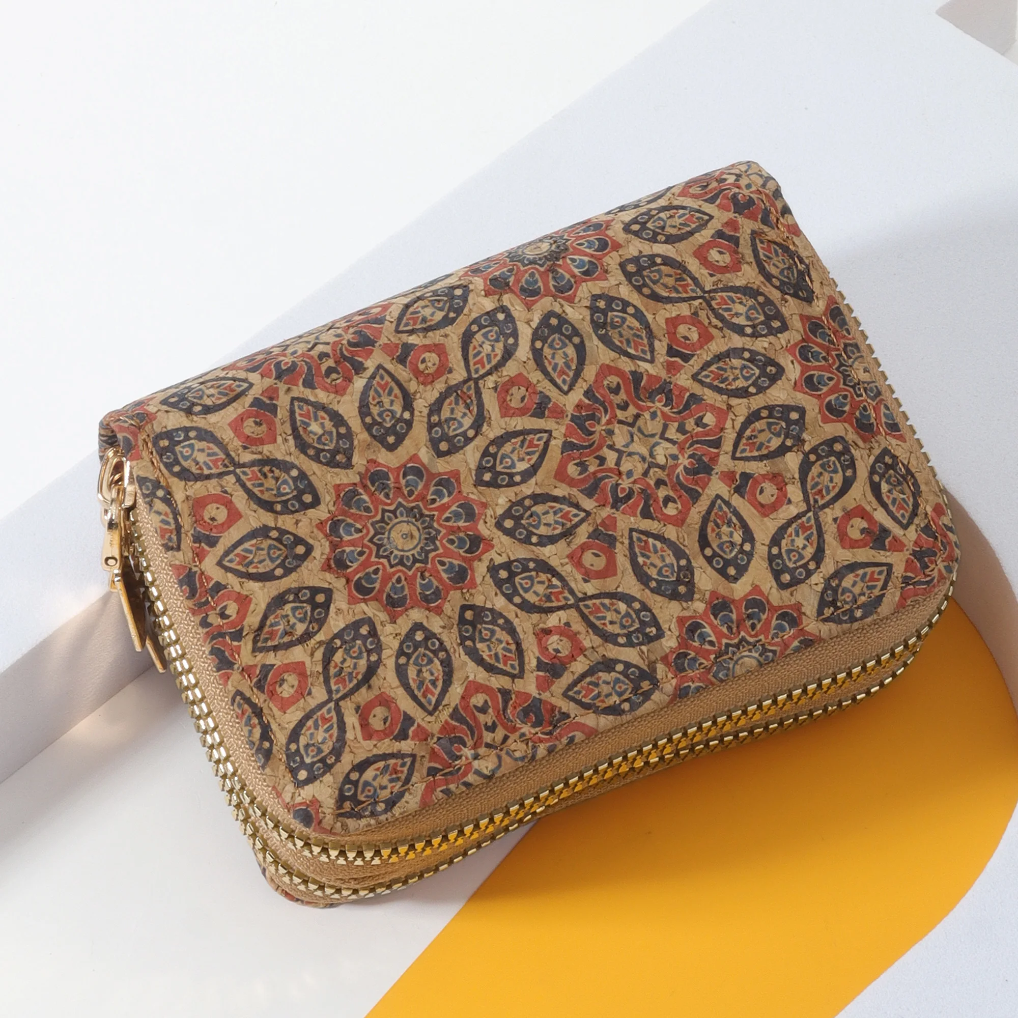 คลิปบัตรเครดิตซิปคู่อินเทรนด์การ์ดกระเป๋าสตางค์ใบสั้นหลายช่องกระเป๋าสตางค์ใส่เหรียญ