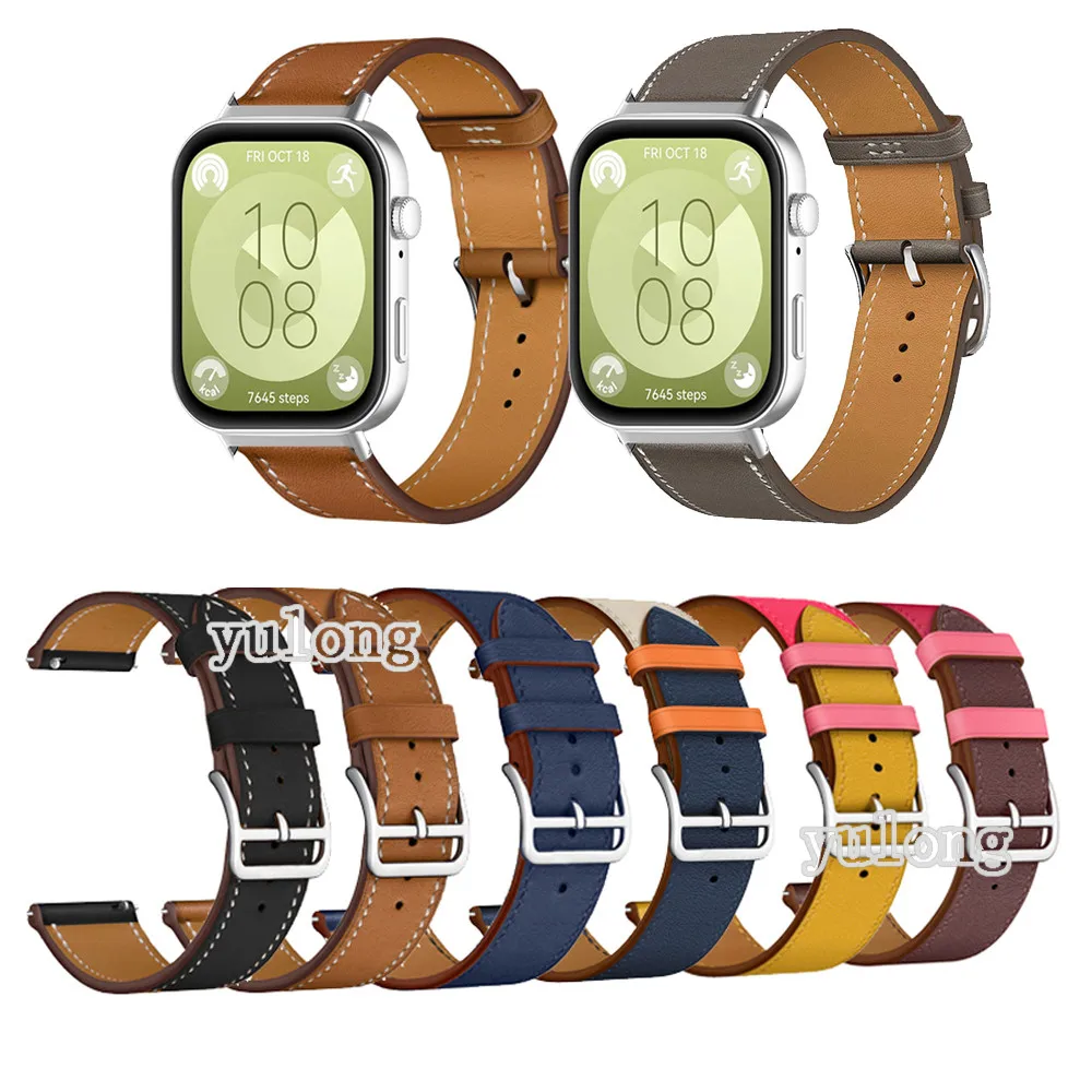 Leather Strap for Huawei Watch Fit/Fit2/Fit3/Fit New/Fit SE/Fit 2 3 Special Edition Replacement Smart Watch Band