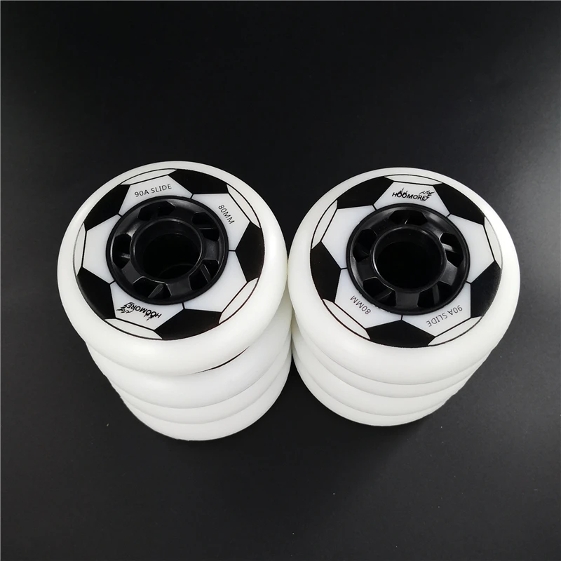 سوبر تستحق 90A 80 مللي متر 76 مللي متر 72 مللي متر عجلة التزلج على الجليد مع كرة القدم الطباعة الشريحة التزلج الإطارات 72 76 80 مضمنة Ruedas 8 قطعة/الوحدة