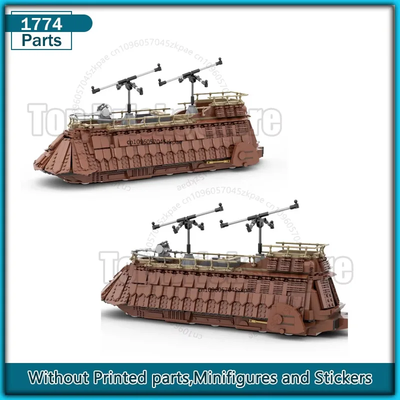Space Movie Sail Barge Model MOC Building Blocks DIY Assemble Bricks Transportation Creative Collection Display Toys Gifts 1774P
