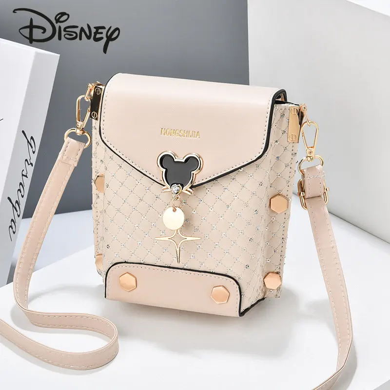 Disney Mickey New Women\'s Crossbody Bag Fashionable High Quality Girls\' Phone Bag Retro High Grade Sequin Women\'s Shoulder Bag