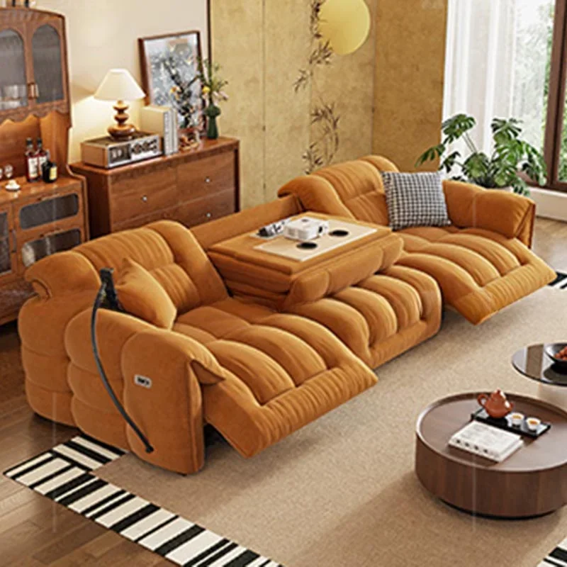 

Orange European Living Room Sofas Large Design Lazy Recliner Electric Sofa Sectional Loveseat Woonkamerbanken Unique Furniture
