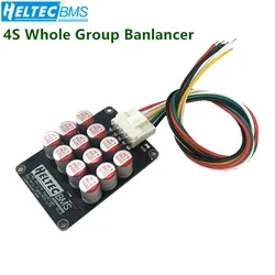 Balanceador de grupo inteiro 3S 4S 5A Balanceador ativo Lifepo4 Lítio Lipo Bateria Equalizador ativo de energia Fit Capacitor Cabo de silicone