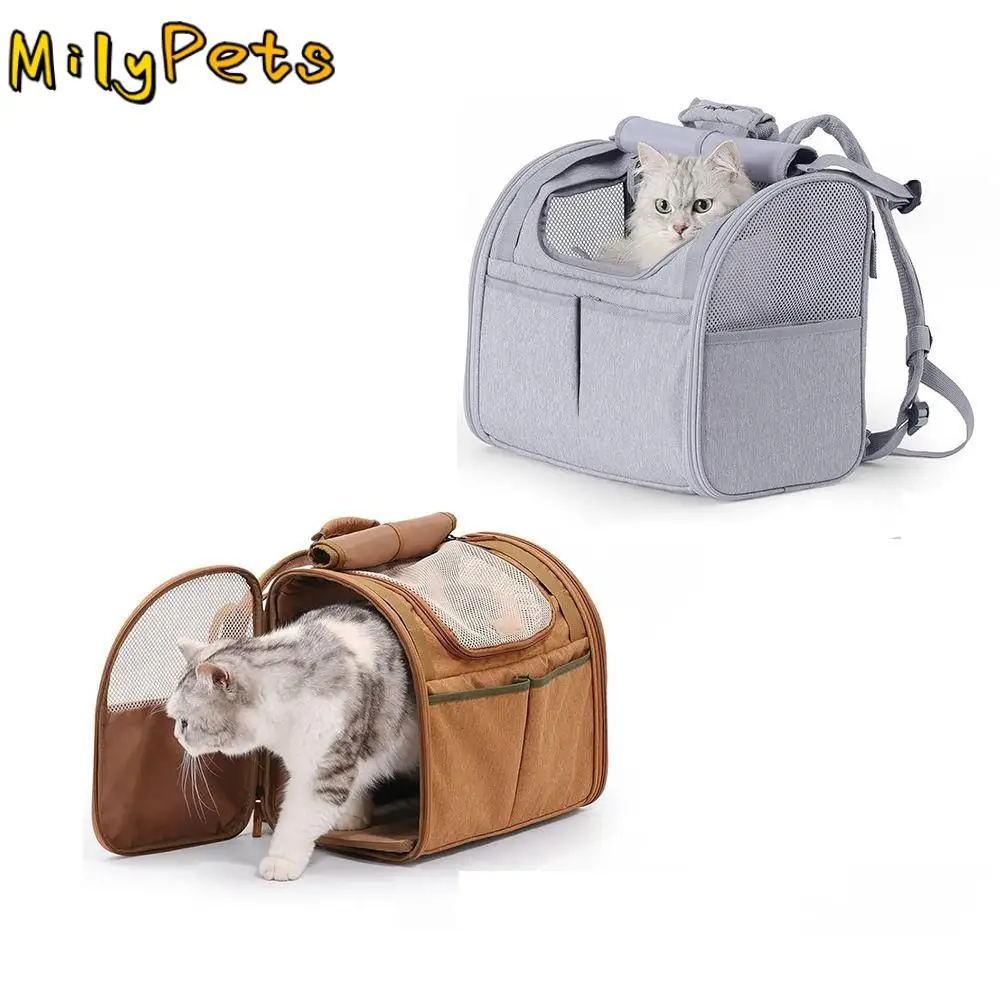 Creative Expandable Cat Bag Breathable Large Space Pet Carrier Backpack Convenient Space Capsule Pet Bag for Outdoor Use