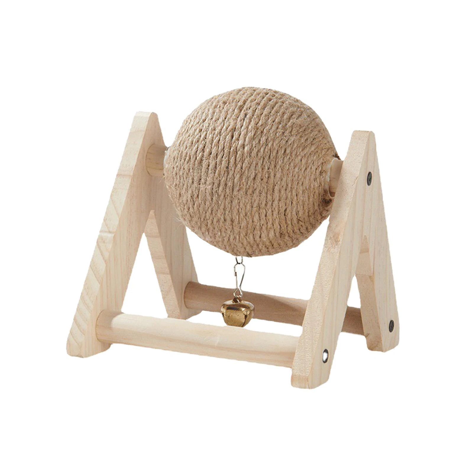 Rabbit Scratch Toy Wood Sisal Grinding Claw Ball Pet Interactive Toy Scratching Ball for Kitty Small Animals Chinchilla