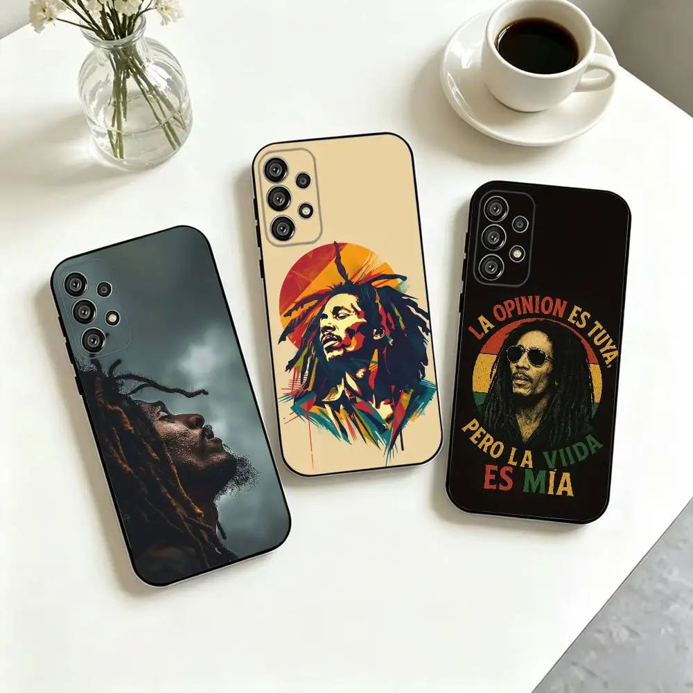 Bob Marley-S  Lion of Judah Phone Case For Samsung S25,S24,S21,S22,S23,S30,Ultra,S20,Plus,Fe,Soft Silicone Black Cover Gift