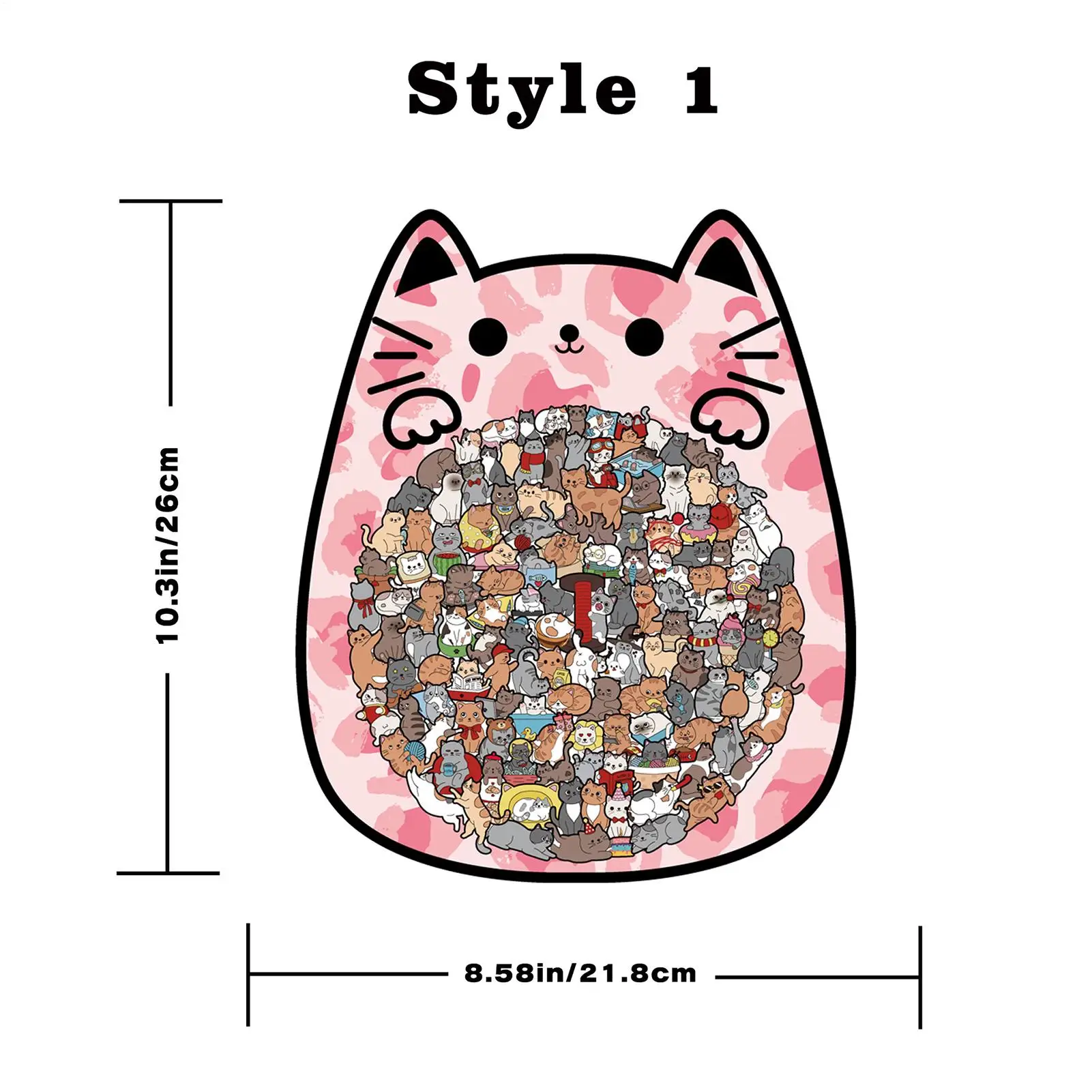 Wooden Cat Puzzle Cat Shaped Cute Early Education Toys Wooden Animal Puzzles For Women Kids Children Son Daughter Teens