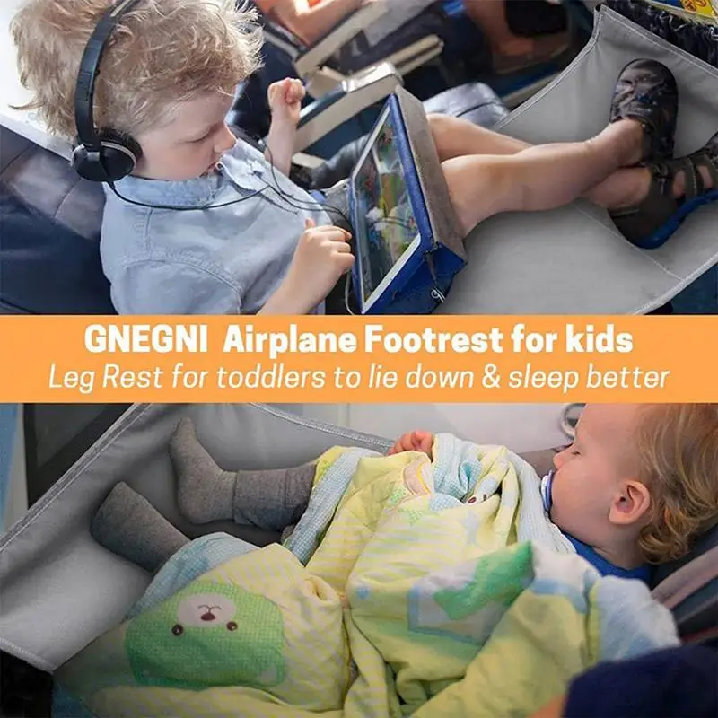 airplane seat extender for Kids Babies Portable Travel Bed Plane Foot Hammock Airplane Leg Rest for Flying Sleeping Kids