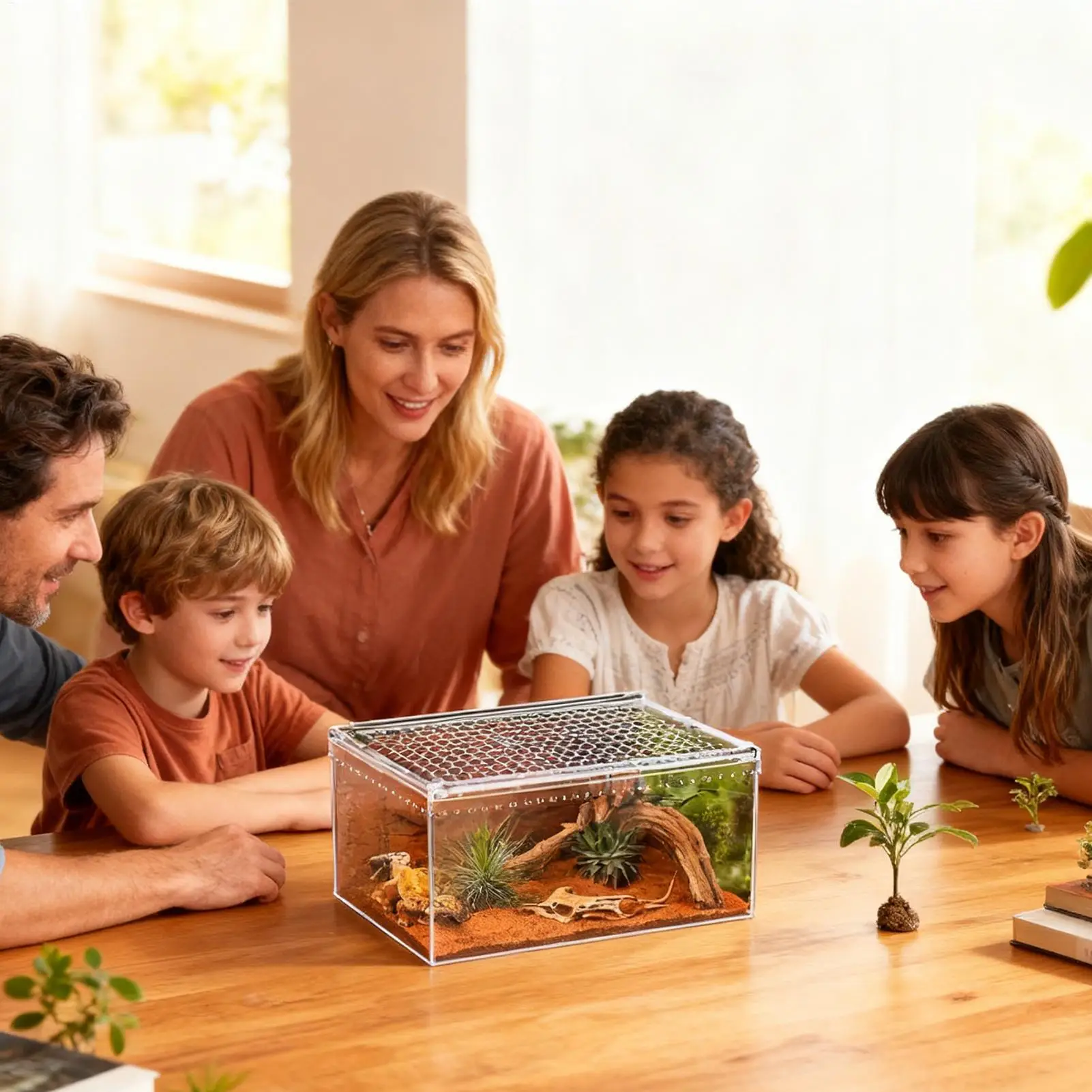 

Spider Terrarium Escape-Proof Acrylic Reptile Habitat Reptile Tank Praying Mantis Breeding Box For Frog Lizard Gecko Snake